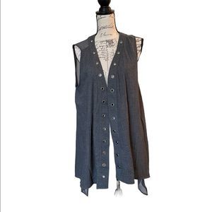 Miilla gray long vest size XL